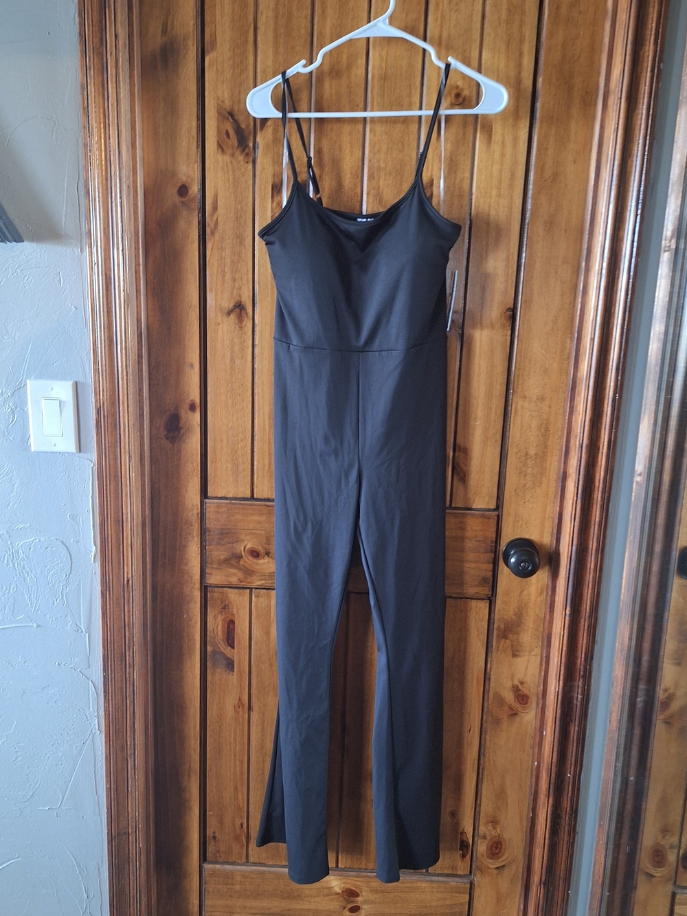 No Boundaries Black Spaghetti-Strap Jumpsuit